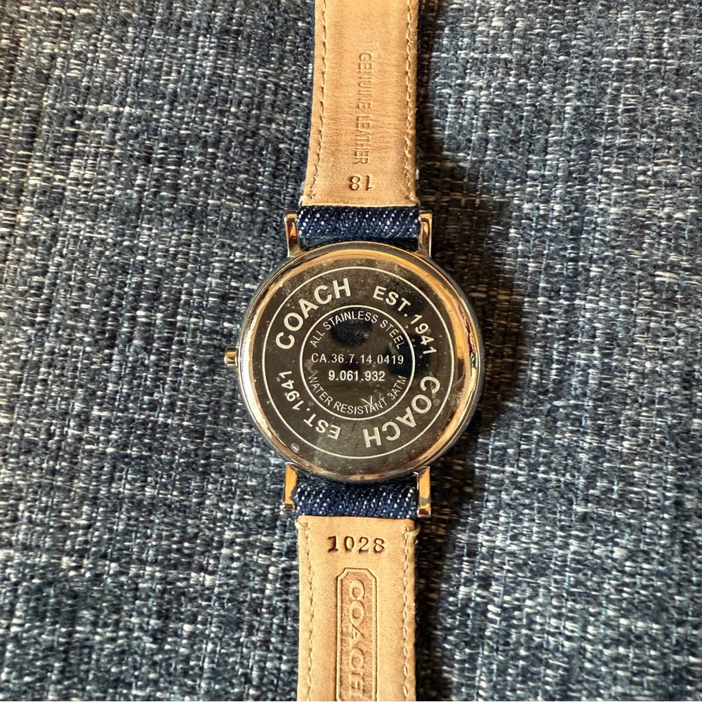 Coach Blue and White Graphic Watch - Picture 4 of 6